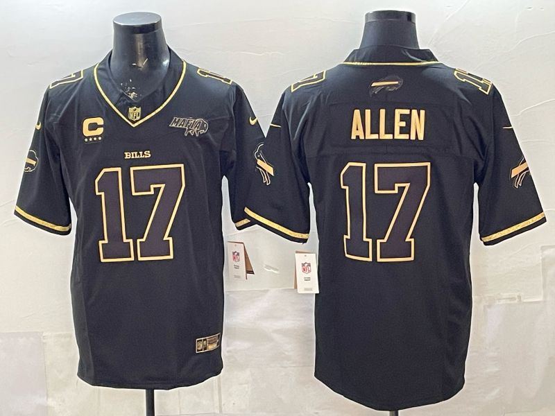 Men Buffalo Bills #17 Allen Black gold 3th generations 2026 Nike Limited NFL Jersey style 111->chicago bears->NFL Jersey